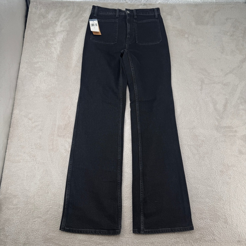 NWT Polo Ralph Lauren Womens Jeans 27 Black Wide Leg MSRP $198